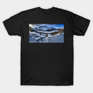 Peyto Lake Winter Panorama T-Shirt